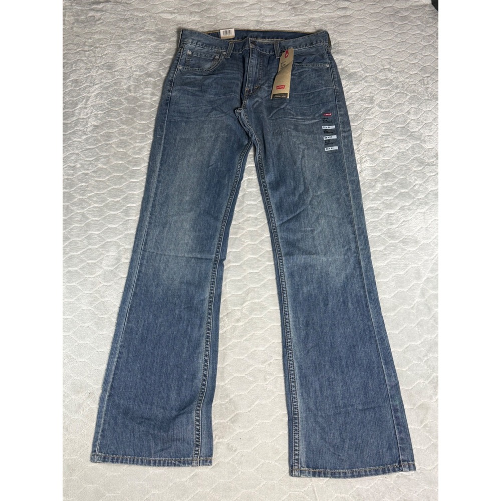 Levis 527 Slim Bootcut Jeans Mens 32x34 Blue Denim Western Cowboy Y2K NWT
